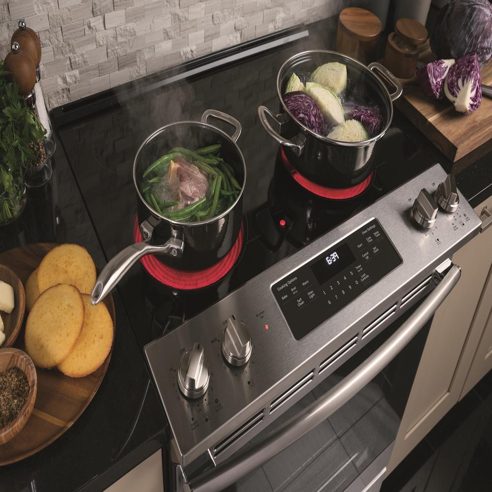 GE Appliances JS645SLSS 30" SlideIn Electric Range Stainless Steel