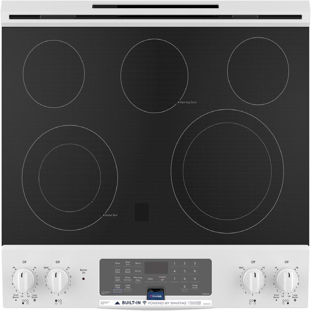 GE Appliances JS760DPWW 30" 5.3 cu.ft. White SlideIn Electric Range