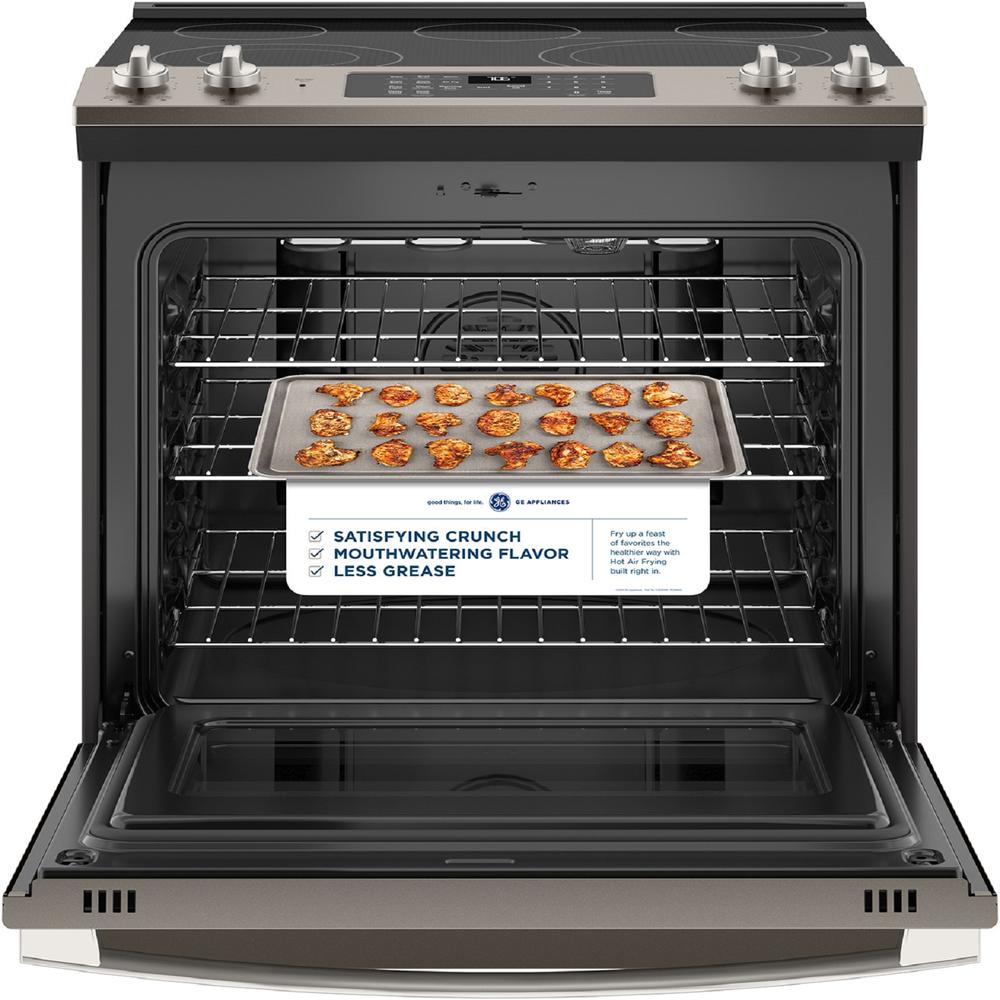 GE Appliances JS760EPES 30" 5.3 cu.ft. Slate Slide-In Electric Range with 5 Burners and Air Fryer