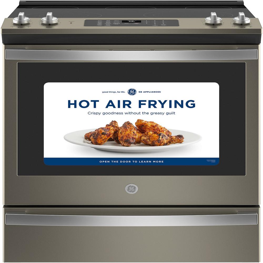GE Appliances JS760EPES 30" 5.3 cu.ft. Slate Slide-In Electric Range with 5 Burners and Air Fryer