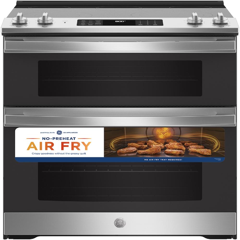 GE Appliances JSS86SPSS 30" 6.6 cu.ft. Stainless Steel Slide-In Electric Range with 5 Burners