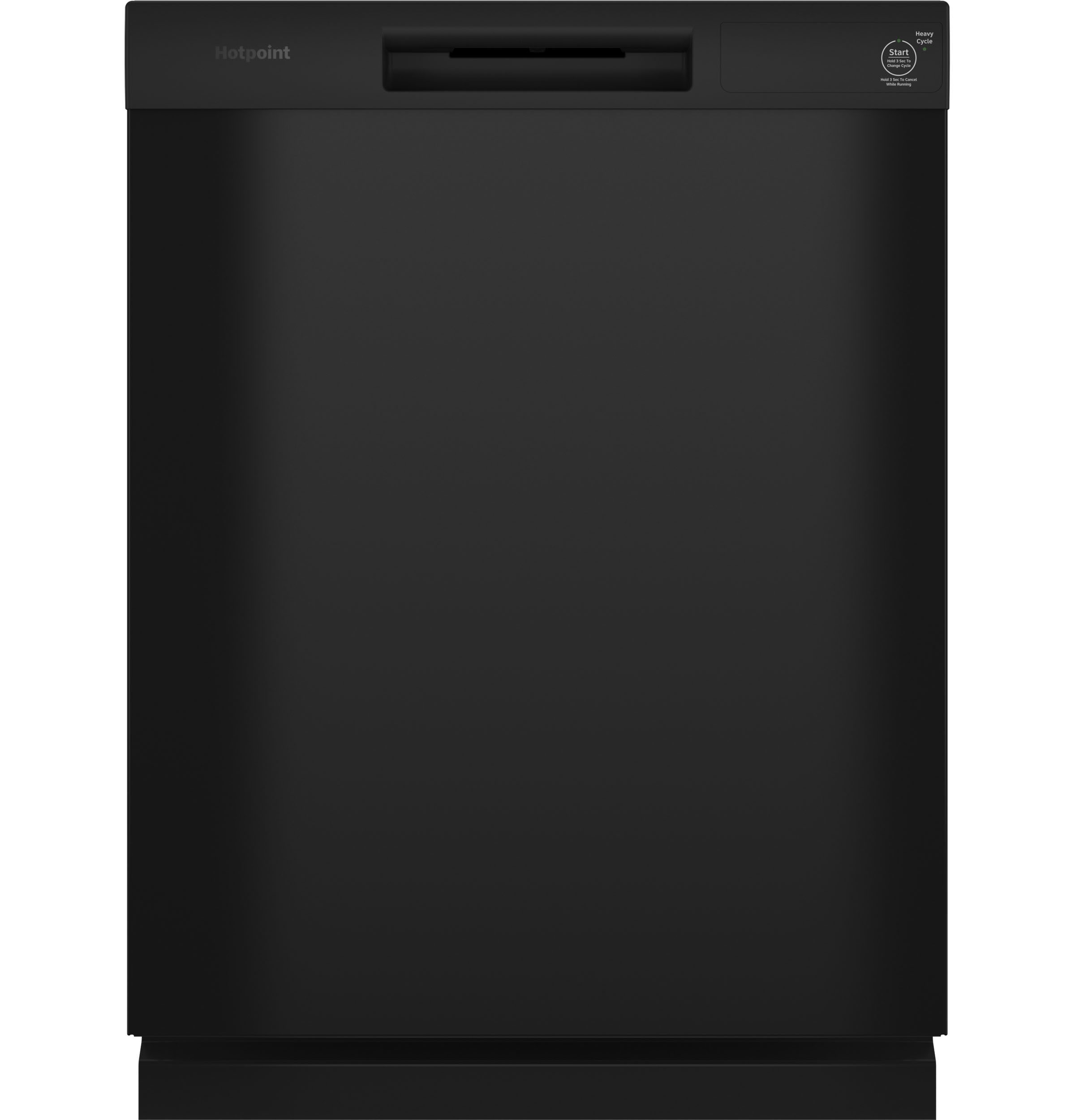 GE Appliances HDF310PGRBB HOTPOINT One Button Dishwasher with Plastic Interior - Black