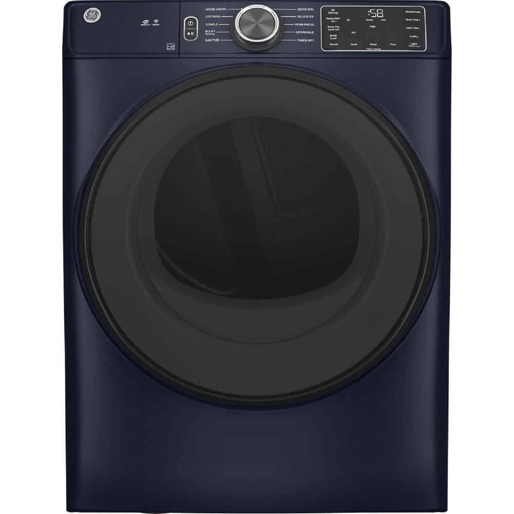GE Appliances GFD55ESPRRS 7.8 cu. ft. Capacity Smart Front Load Electric Dryer with Sanitize Cycle - Sapphire Blue
