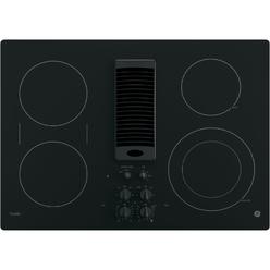 GE Appliances PP9830DRBB GE Profile 30" Downdraft Electric Cooktop - Black on Black