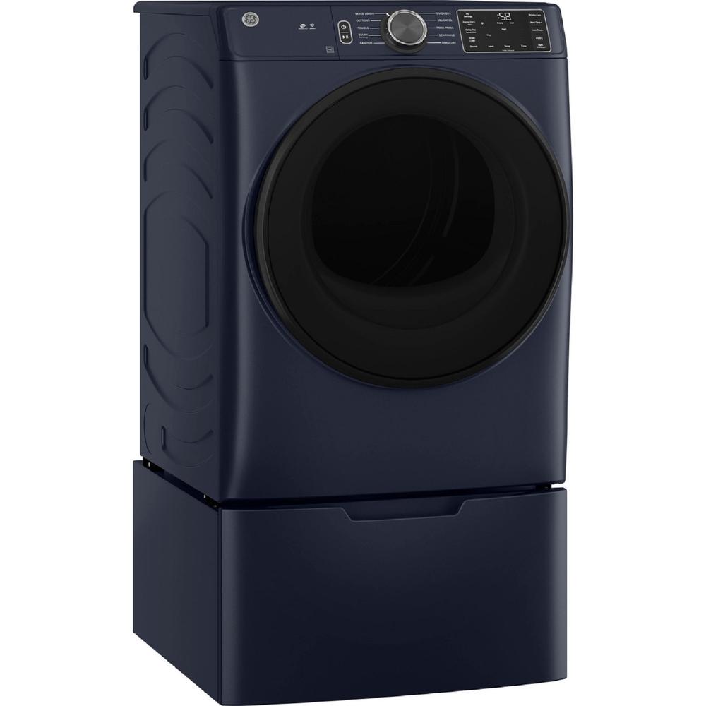 GE Appliances GFD55GSPRRS GE 7.8 cu. ft. Capacity Smart Front Load Gas Dryer with Sanitize Cycle - Sapphire Blue