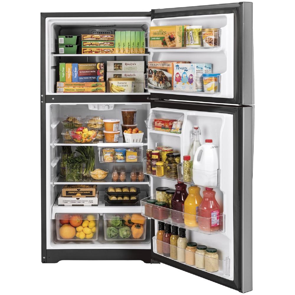 GE Appliances GTS19KYNRFS GE  19.2 Cu. Ft. Top-Freezer Refrigerator - Fingerprint Resistant Stainless