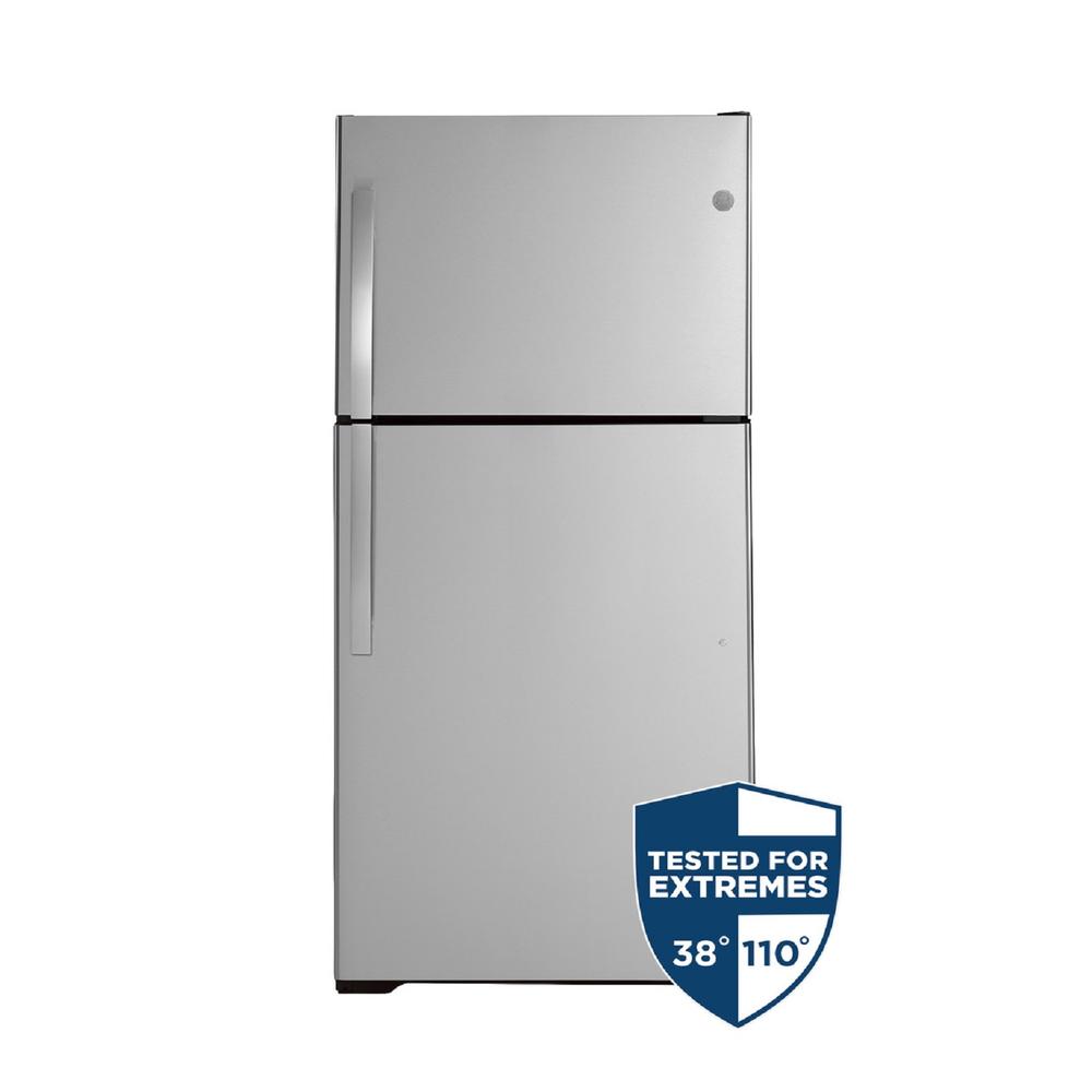 GE Appliances GTS19KYNRFS GE 19.2 Cu. Ft. TopFreezer Refrigerator Fingerprint Resistant Stainless