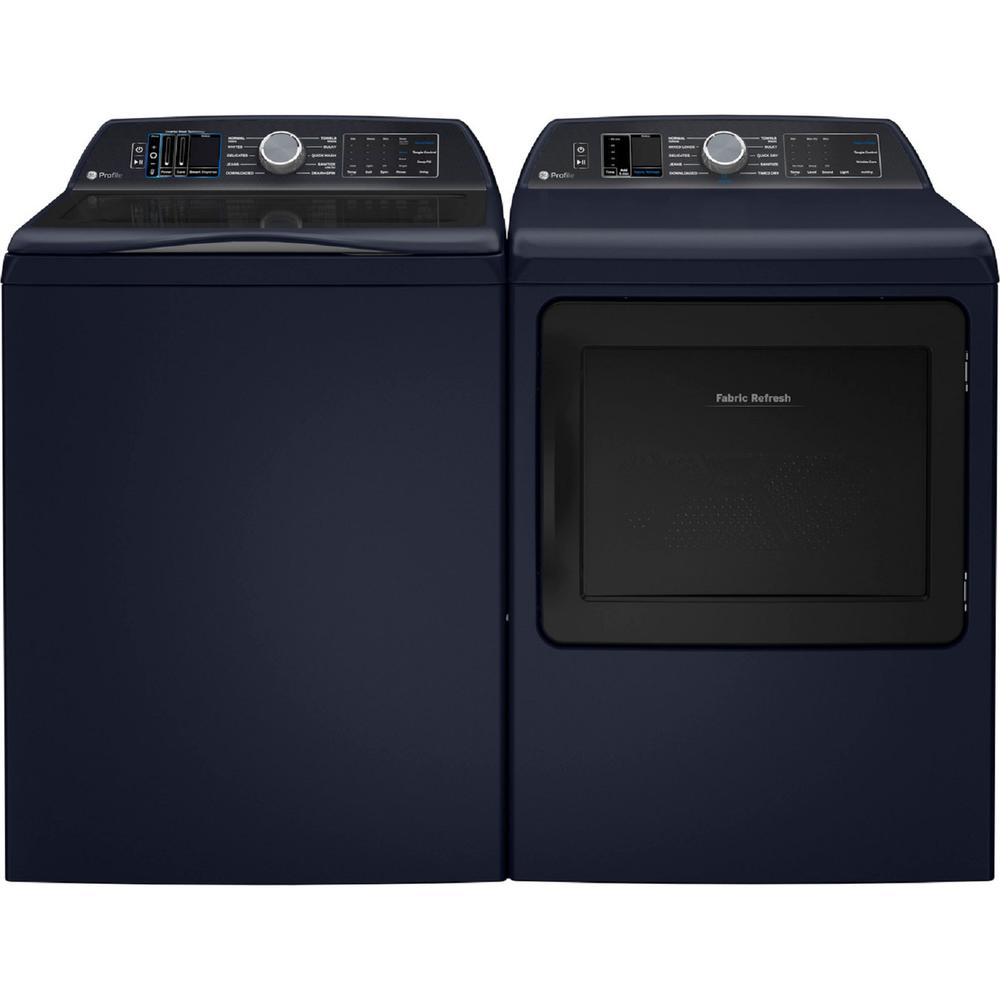 GE Appliances PTW905BPTRS GE Profile 5.3 cu. ft. Capacity Washer with Smarter Wash Technology and FlexDispense - Sapphire Blue