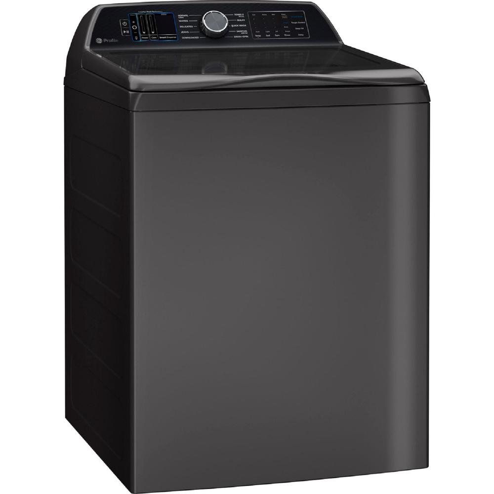 GE Appliances PTW900BPTDG GE Profile 5.4 cu. ft. Capacity Washer with Smarter Wash Technology and FlexDispense - Diamond Gray