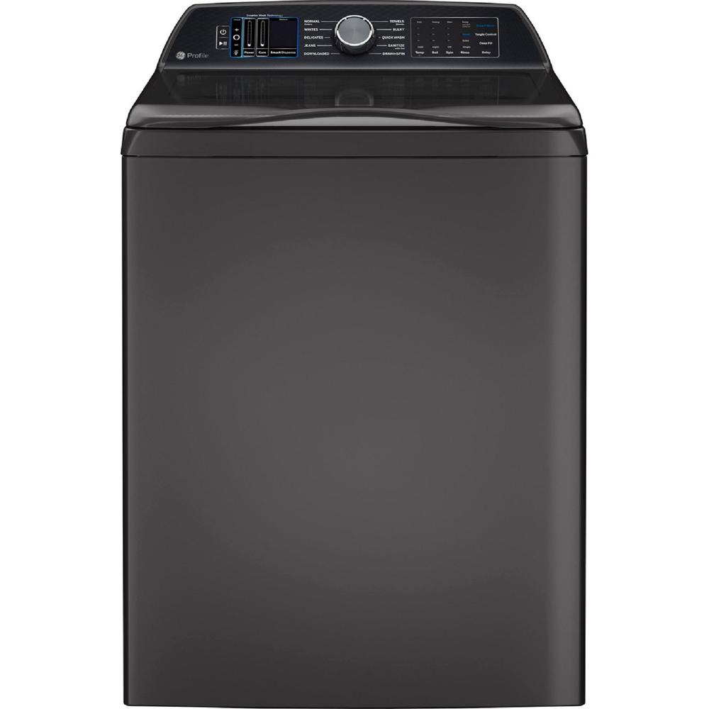 GE Appliances PTW900BPTDG GE Profile 5.4 cu. ft. Capacity Washer with Smarter Wash Technology and FlexDispense - Diamond Gray