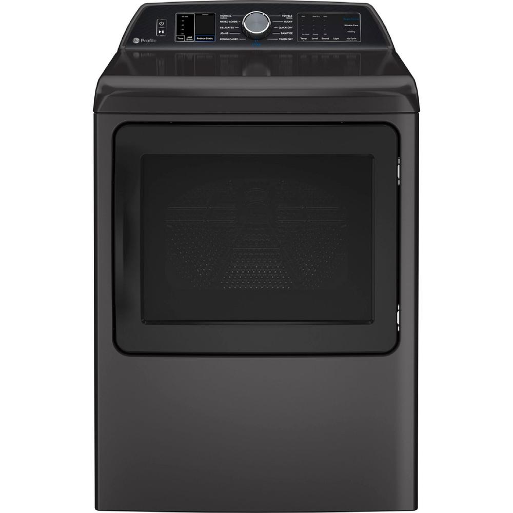 GE Appliances PTD70GBPTDG GE Profile 7.4 cu. ft. Capacity Smart Aluminized Alloy Drum Gas Dryer with Sanitize Cycle and Sensor Dry - Diamond Gray