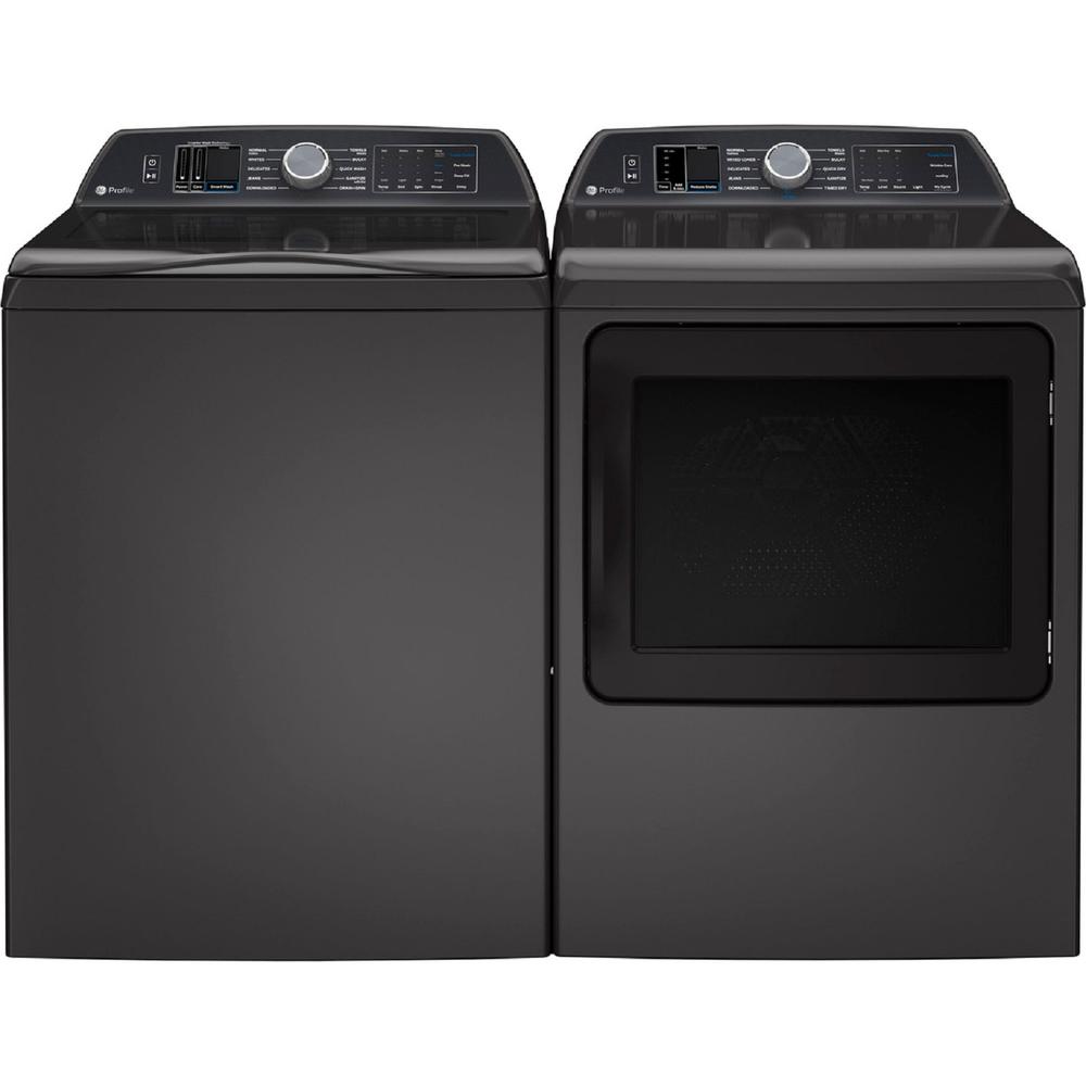 GE Appliances PTW705BPTDG GE Profile 5.3 cu. ft. Capacity Washer with Smarter Wash Technology and FlexDispense - Diamond Gray