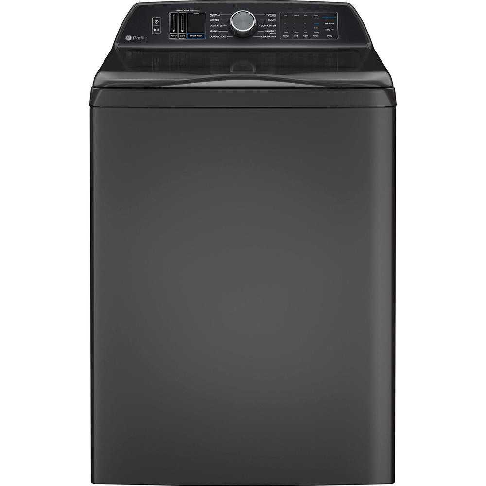 GE Appliances PTW705BPTDG GE Profile 5.3 cu. ft. Capacity Washer with Smarter Wash Technology and FlexDispense - Diamond Gray