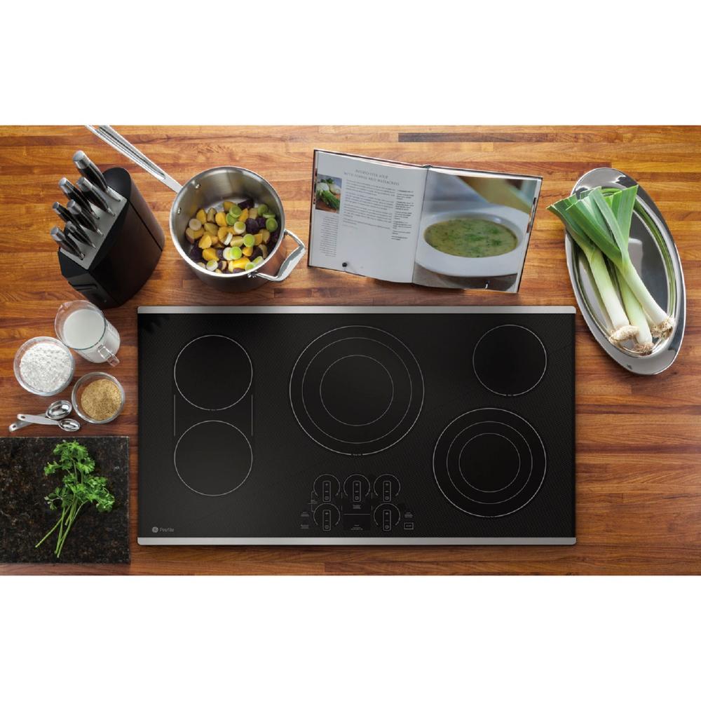 GE Appliances PEP9036STSS GE Profile  36" Built-In Touch Control Cooktop - Stainless Steel on Black