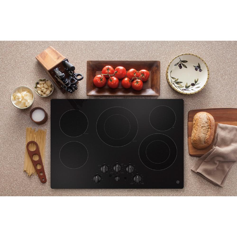 GE Appliances JEP5030DTBB GE 30" Built-In knob Control Electric Cooktop - Gloss Black