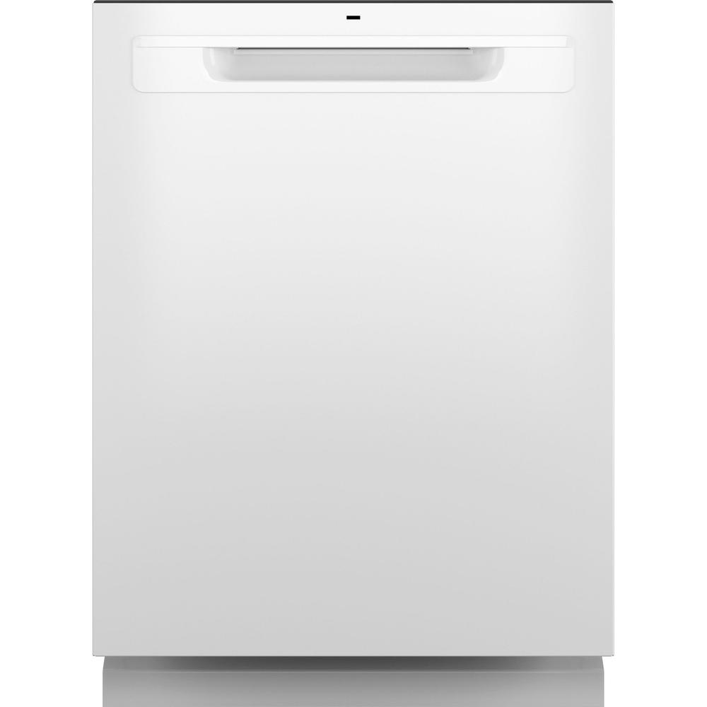 GE Appliances GDP670SGVWW ENERGY STAR® Top Control with Stainless Steel Interior Dishwasher with Sanitize Cycle - White
