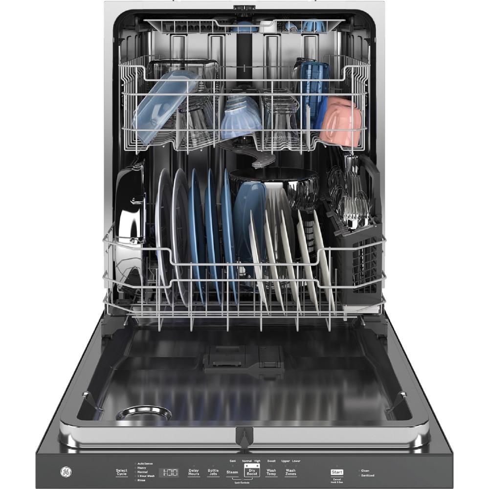 GE Appliances GDP670SGVBB ENERGY STAR&#174; Top Control with Stainless Steel Interior Dishwasher with Sanitize Cycle - Black
