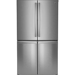 GE Appliances PAD28BYTFS Profile&#8482; Series ENERGY STAR&#174; 28.4 Cu. Ft. Quad-Door Refrigerator w/Dual-Dispense AutoFill Pitcher - Fingerprint Resist Stainless