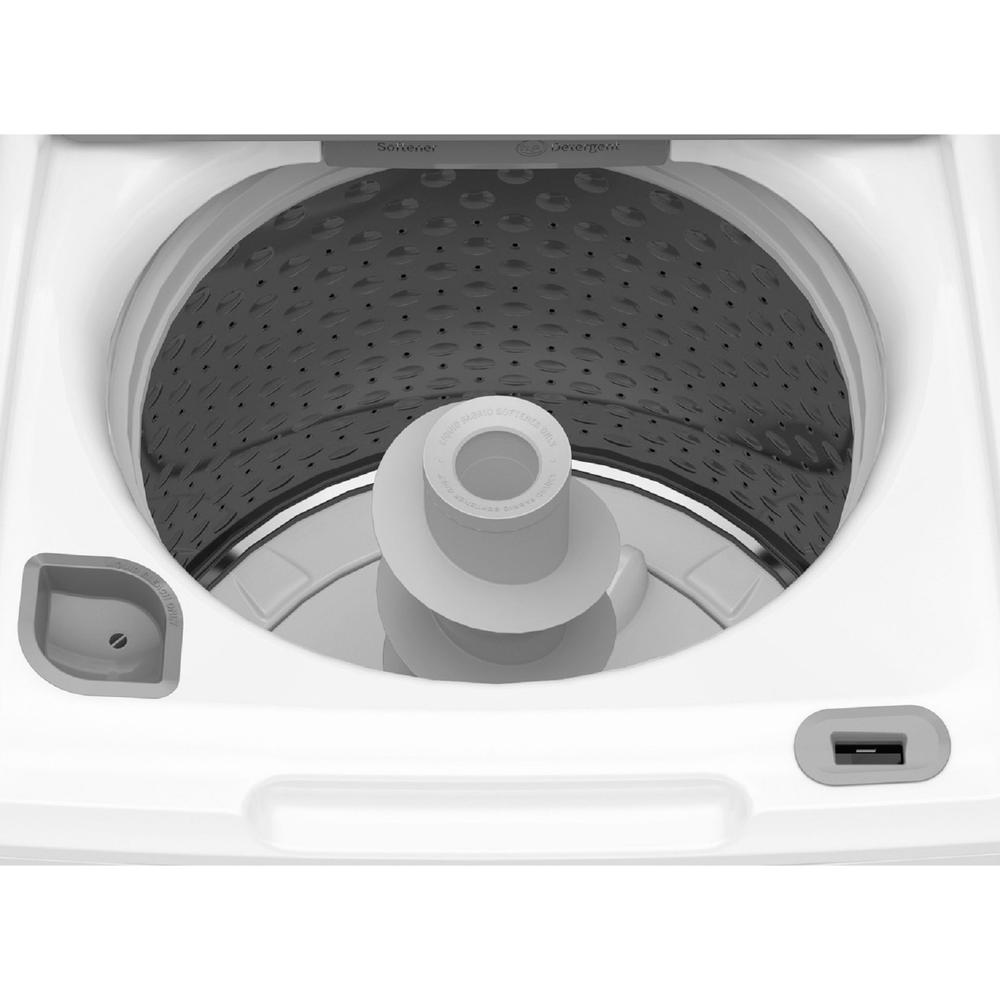 GE Appliances GTW585BSVWS 4.5 cu. ft. Capacity Washer with Water Level Control - White with Matte Black Backsplash