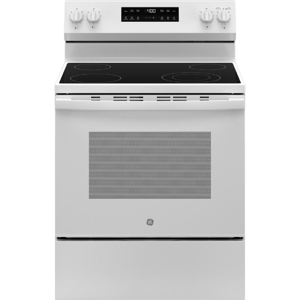 GE Appliances GRF400PVWW 30" Free-Standing Electric Range -  White on White