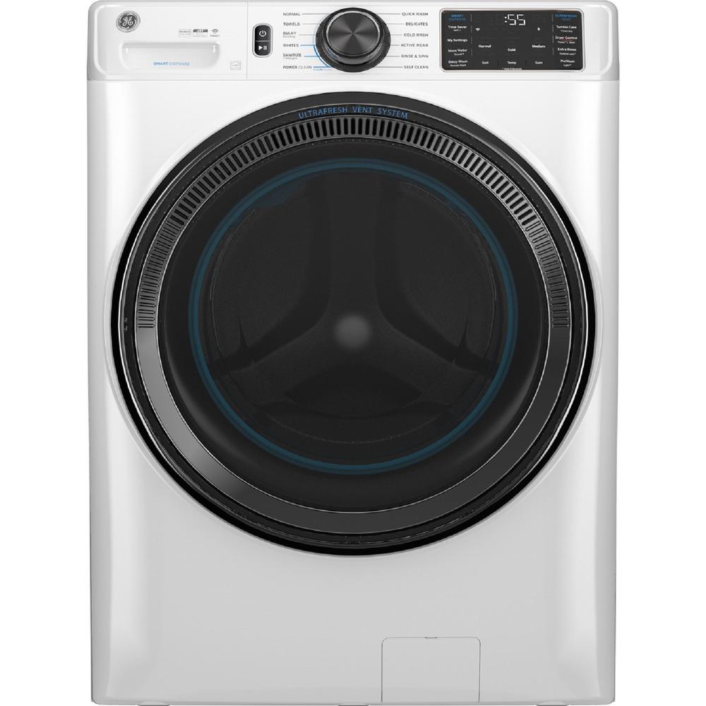 GE Appliances GFW655SSVWW 5.0 cu.ft. Capacity Smart Front Load Steam Washer with SmartDispense™ UltraFresh Vent System with OdorBlock - White