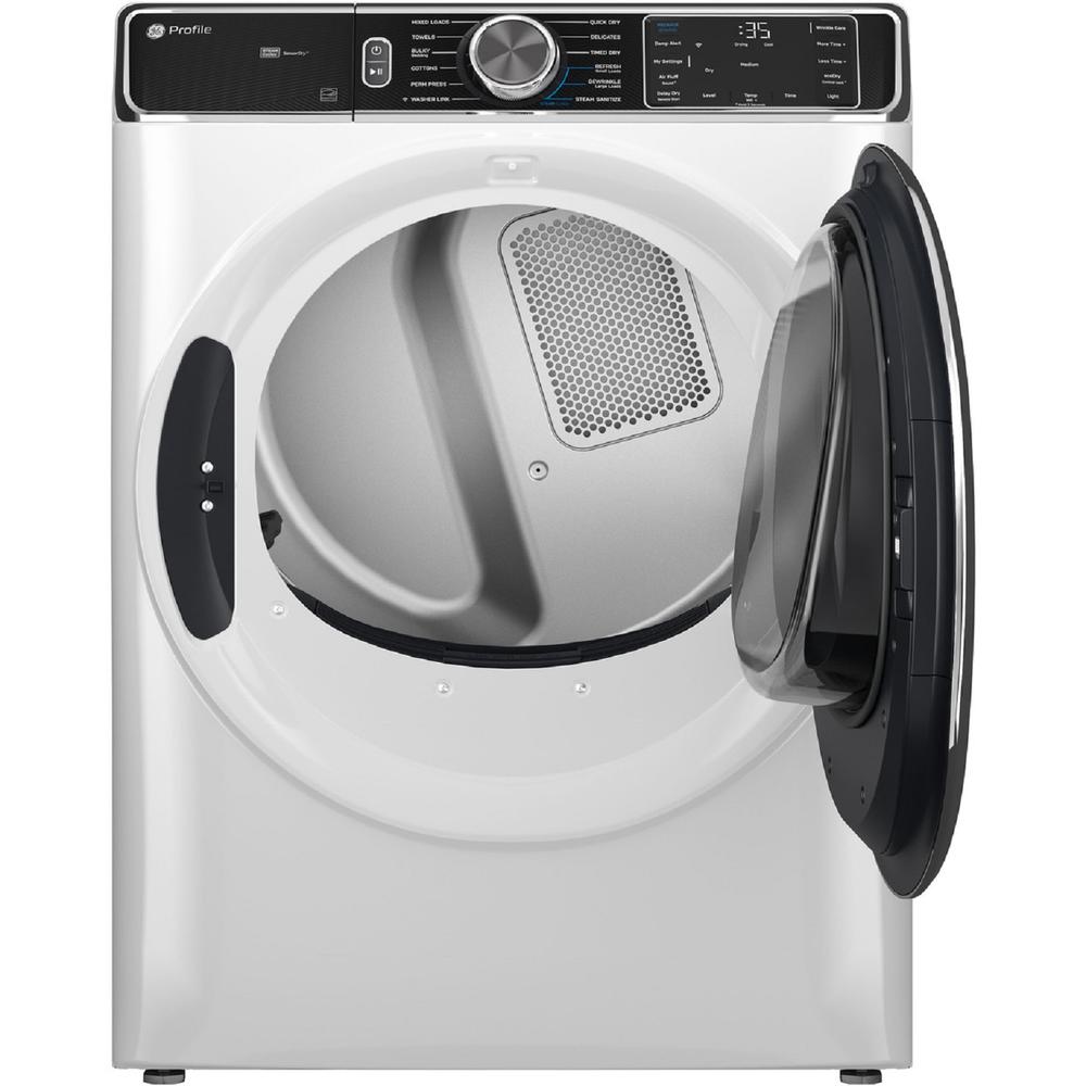 GE Appliances PFD87GSSVWW Profile&#8482; 7.8 cu. ft. Capacity Smart Front Load Gas Dryer with Steam and Sanitize Cycle - White
