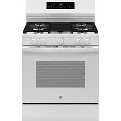 GE Appliances GGF600AVWW 30" Free-Standing Gas Convection Range with No Preheat Air Fry and EasyWash&#8482; Oven Tray - White