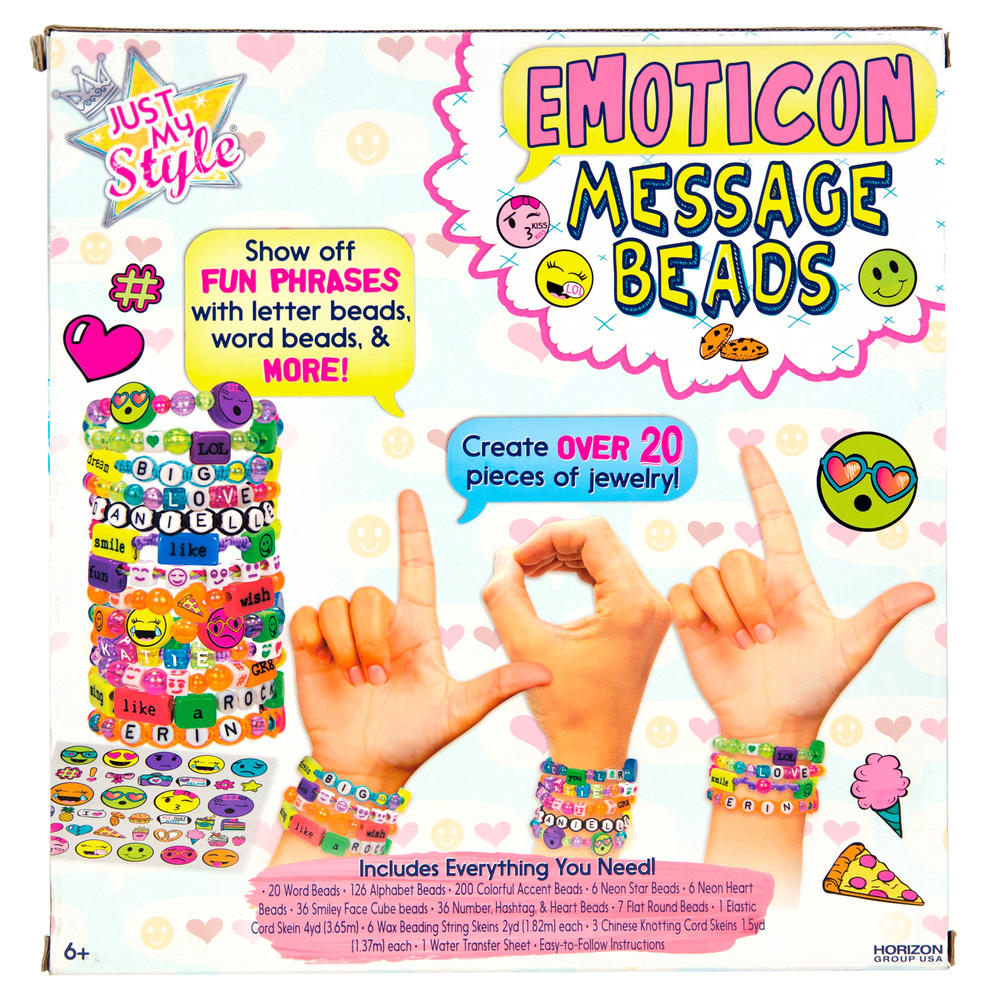 Just My Style Emoticon Message Beads