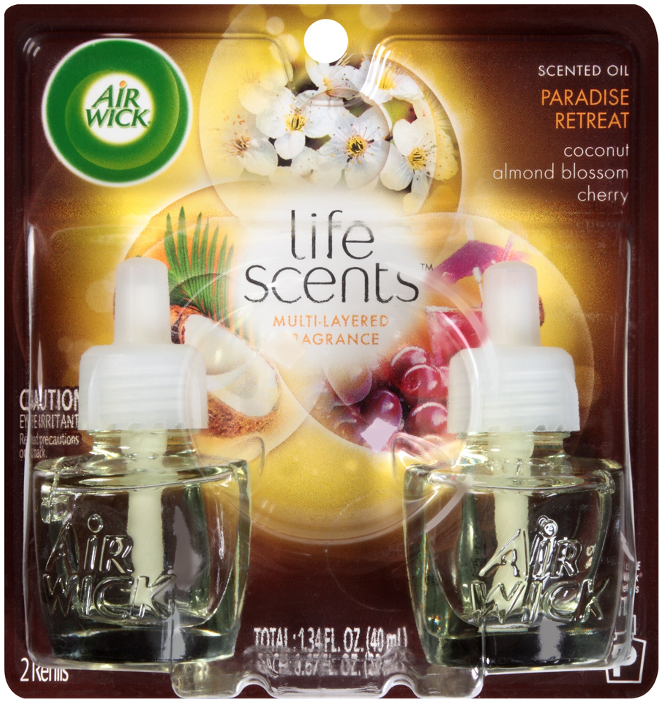 Airwick Life Scents Scented Oil Refills Paradise Retreat, 2 Refills