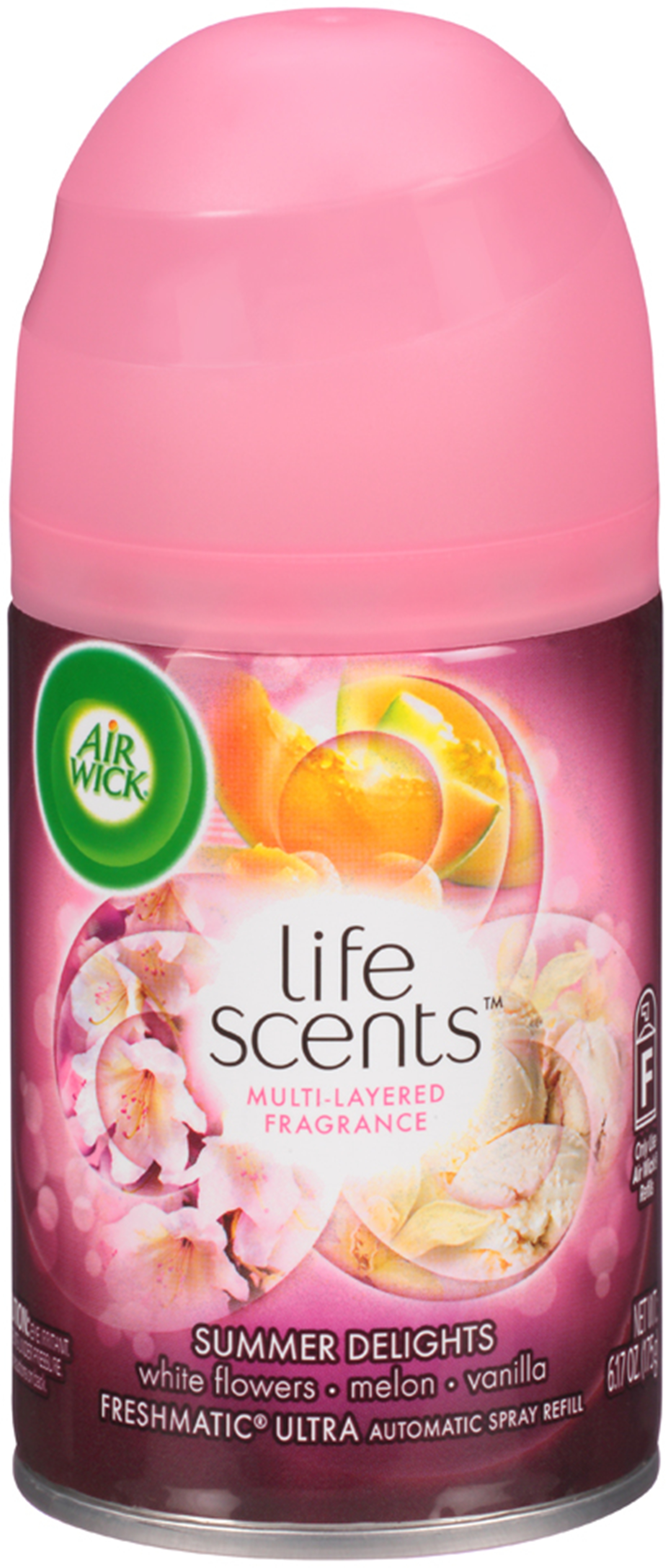 Airwick Fresh Matic Ultra Life Scents Automatic Spray Refill, Summer Delights, 6.17 Oz.