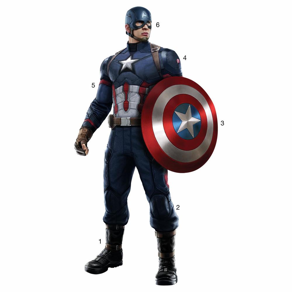 RoomMates Captain America Civil War Peel and Stick Giant Wall Decals