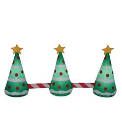 Gemmy Airblown Inflatable christmas inflatable 3 christmas trees w/ star airblown pathway markers by gemmy