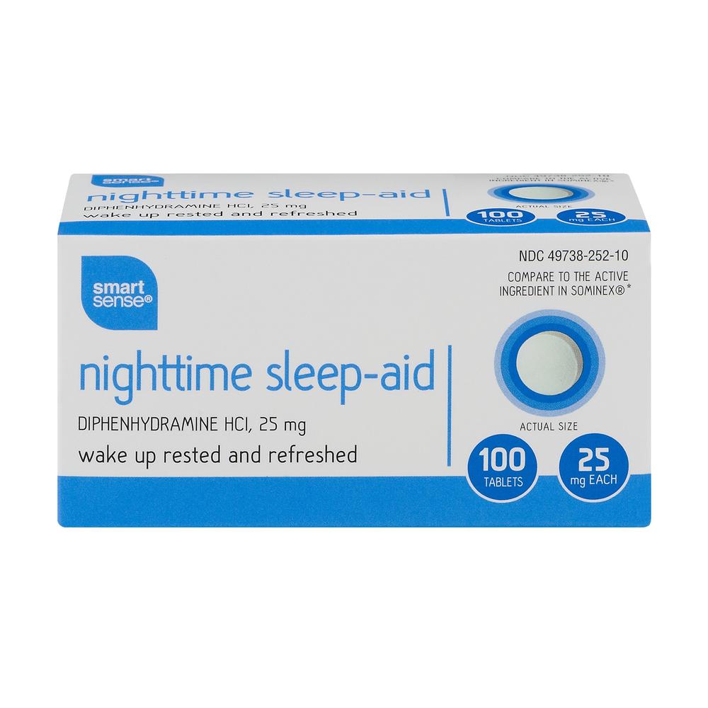 Smart Sense Nighttime Sleep-Aid Tablets - 100 CT