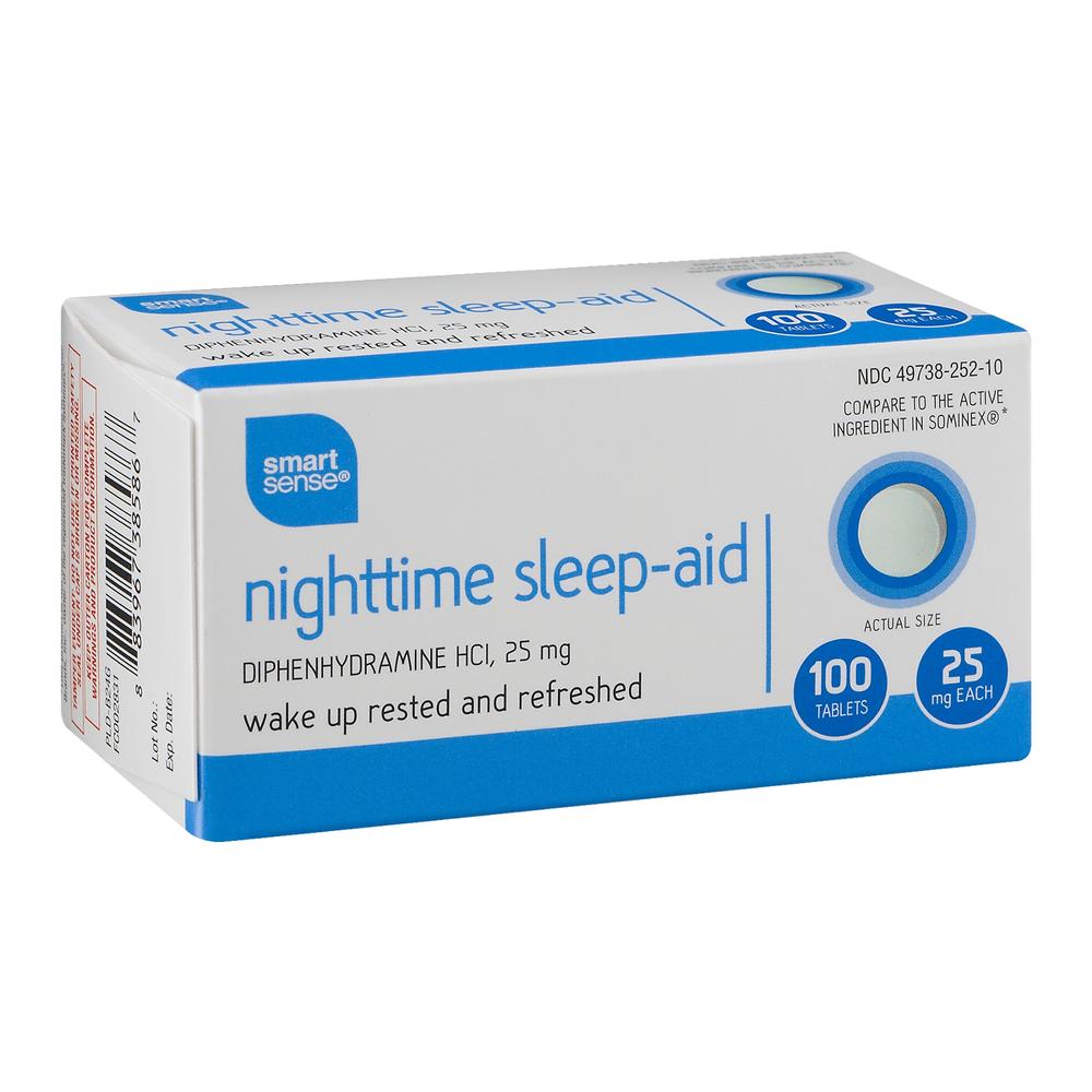 Smart Sense Nighttime Sleep-Aid Tablets - 100 CT