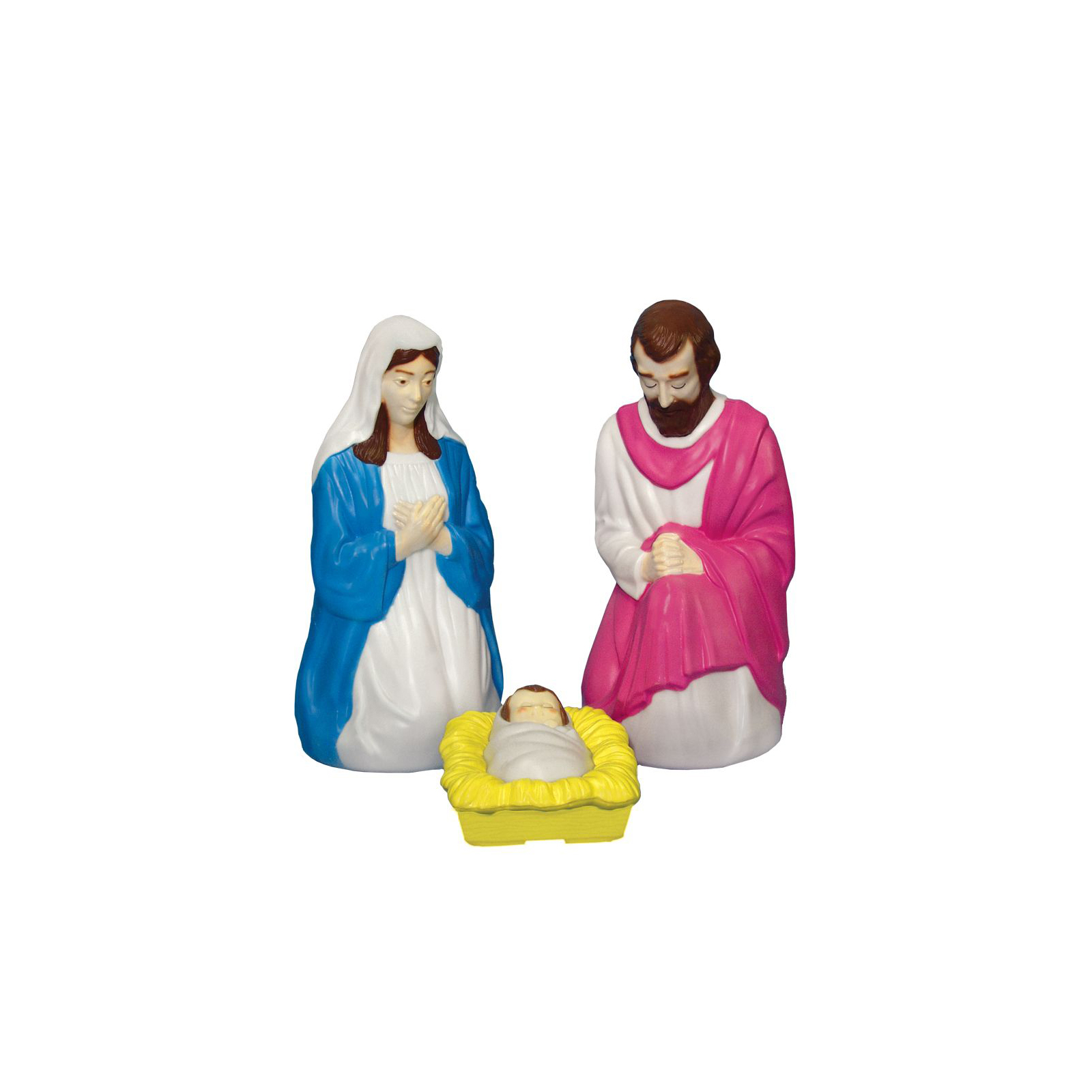 General Foam Plastics 3-Piece Lighted Outdoor Christmas Nativity Scene. 