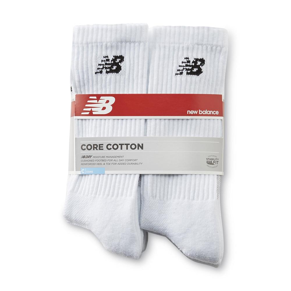 New Balance Men's 6-Pairs Core Cotton Crew Socks