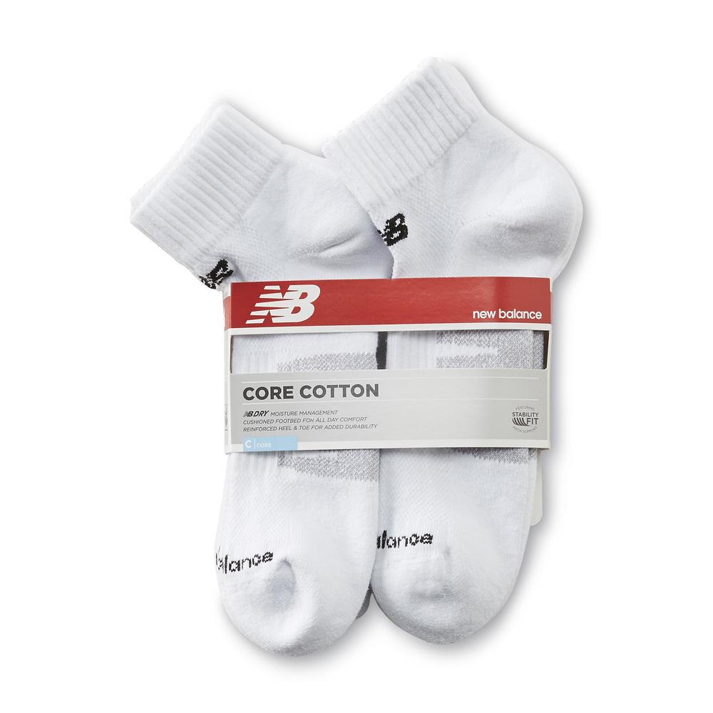 New Balance Men's 6-Pairs Ankle-Height Core Cotton Socks