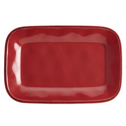 Rachael Ray 57232 Rectangular Platter- 8 in. by 12 in.- Cranberry Red
