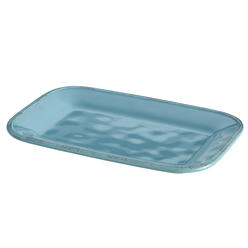 Rachael Ray 57231 Rectangular Platter- 8 in. by 12 in.- Agave Blue