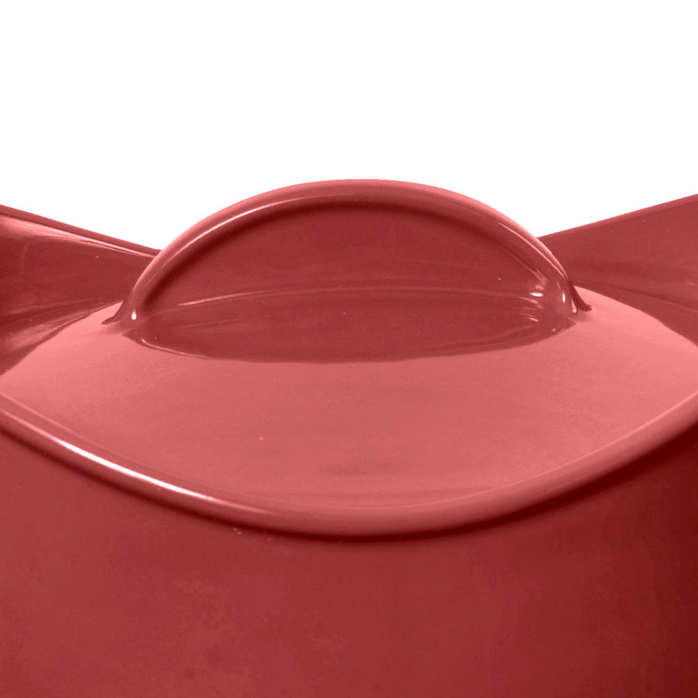 Rachael Ray Stoneware 3-1/2-Quart Rectangular Covered Casserole & Baking Dish, Red