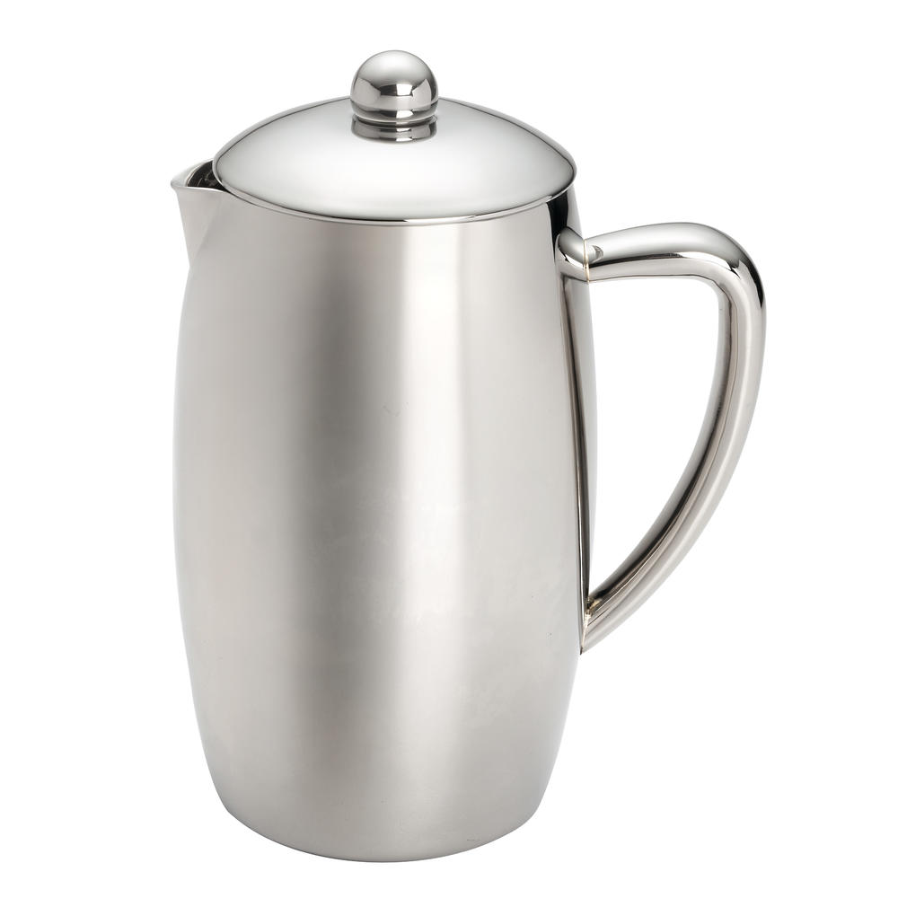 Bonjour Coffee Self-Insulated Stainless Steel French Press, 33.8-Ounce, Triomphe(tm)