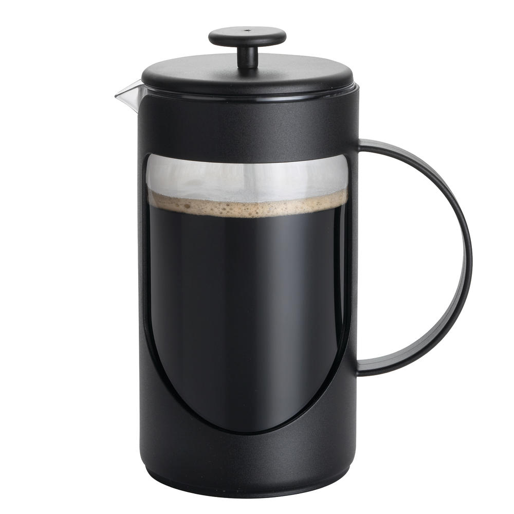 Bonjour Coffee Unbreakable Plastic French Press, 33.8-Ounce, Ami-Matin(tm), Black