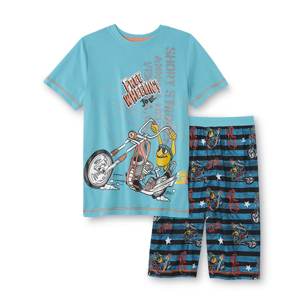 Joe Boxer Boy's Pajama Shirt & Shorts - Motorcycle