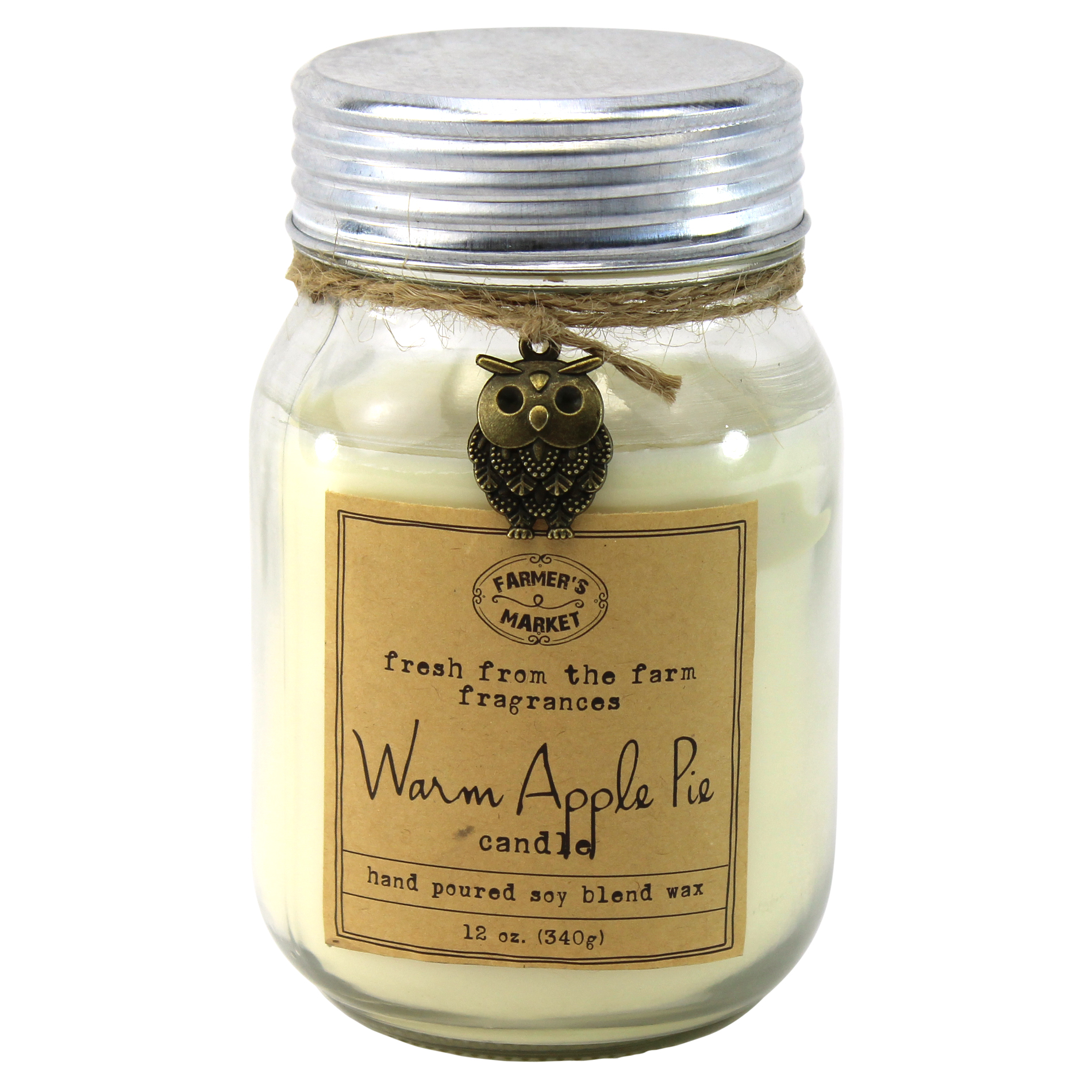 12 Oz. Farmer&#8217;s Market Scented Candle &#8211; Warm Apple Pie