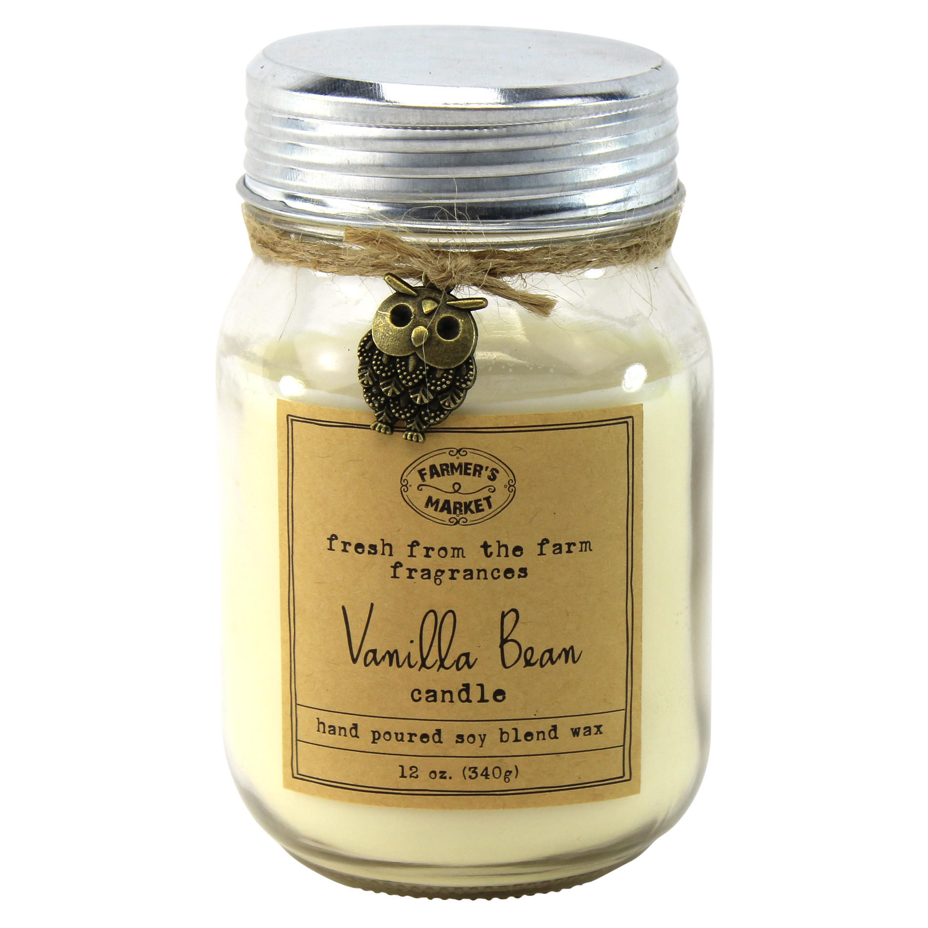 12 Oz. Farmer&#8217;s Market Mason Jar Candle &#8211; Vanilla Bean