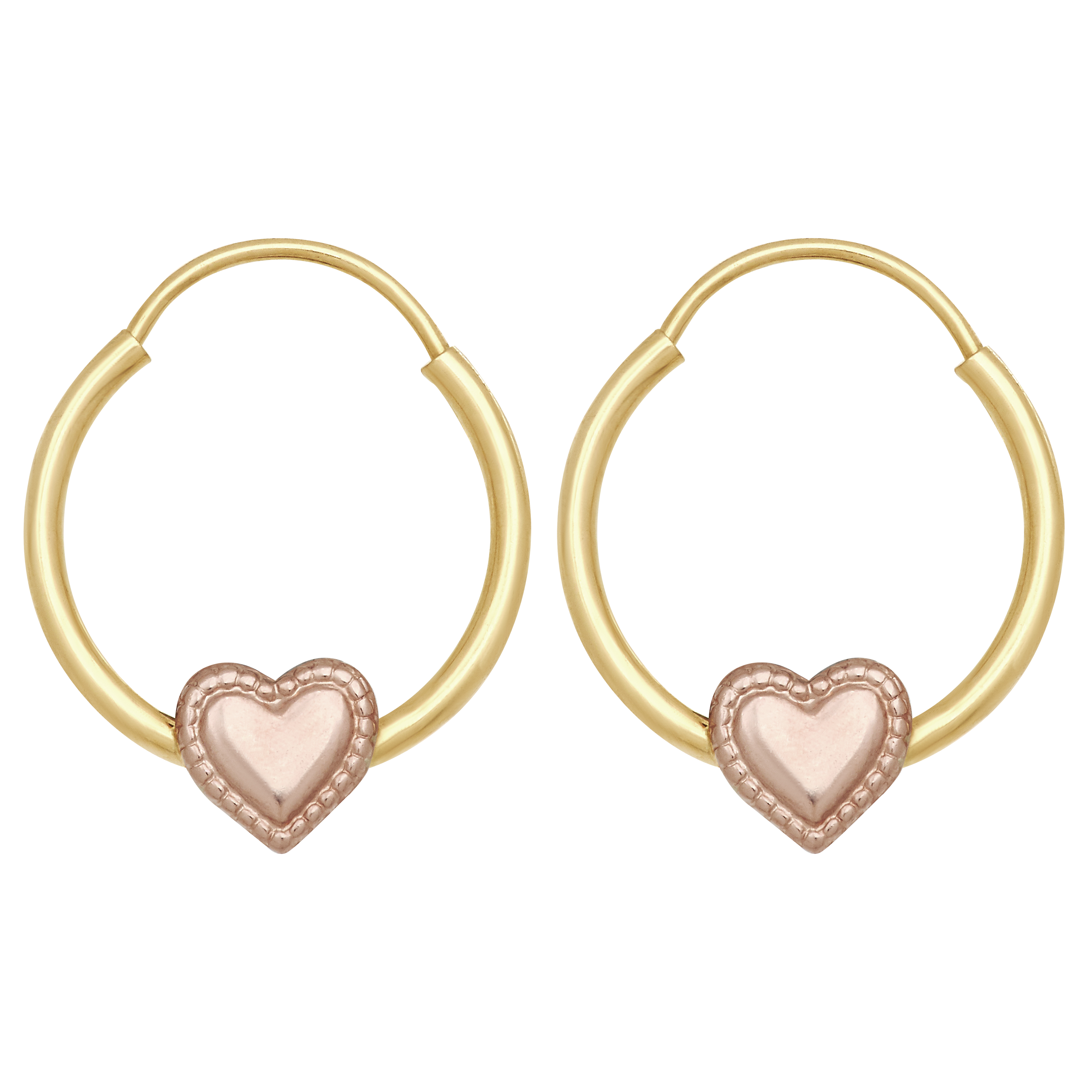 Children&#8217;s 14K Gold Heart Earrings