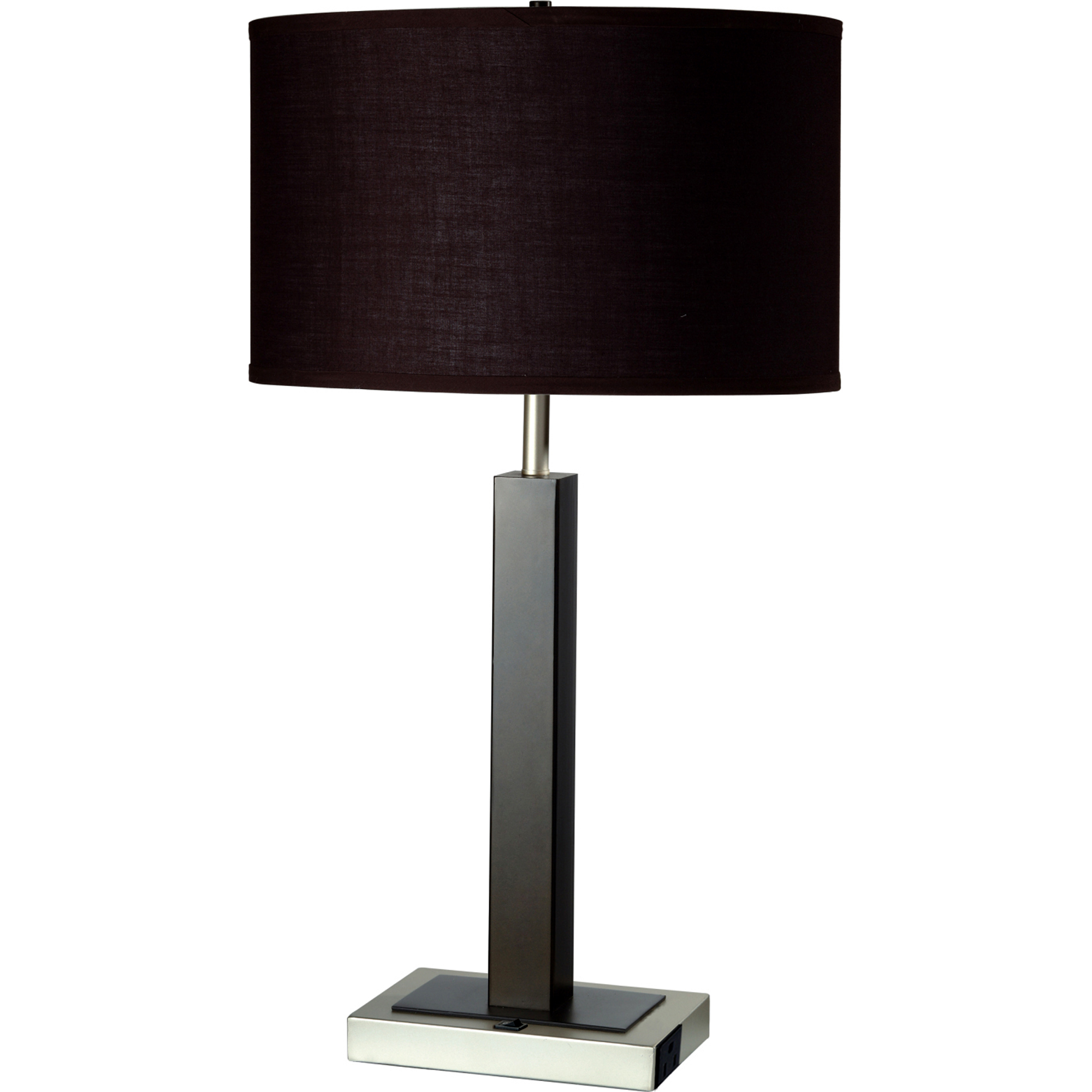 Ore International Metal Table Lamp With Convenient Outlet
