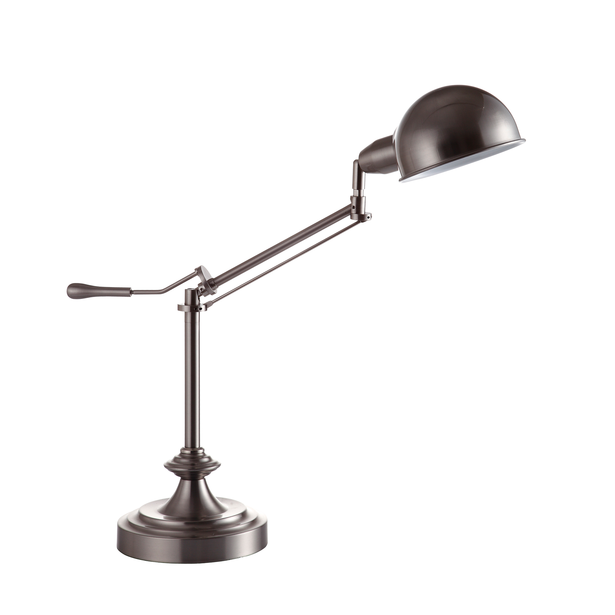 Ore International 24.5 Inch Modern Silver Task Table Lamp