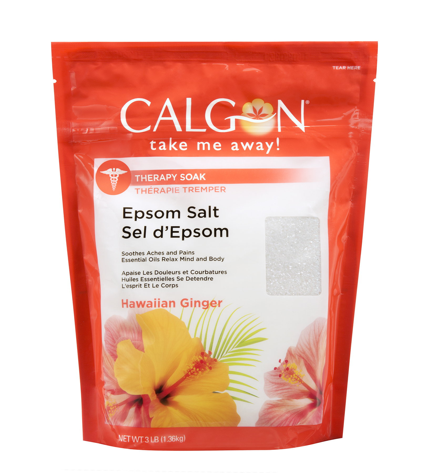 Calgon Epsom Salt  Hawaiian Ginger  48 Oz.