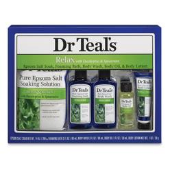 Dr Teals Relax with Eucalyptus & Spearmint 5-Piece Bath Travel Gift Set